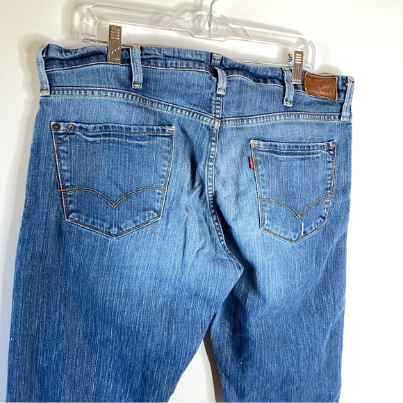 Levis Red Collection Mens Slim Straight Jeans 38x32 Distressed Denim Limited Ed - Picture 5 of 14